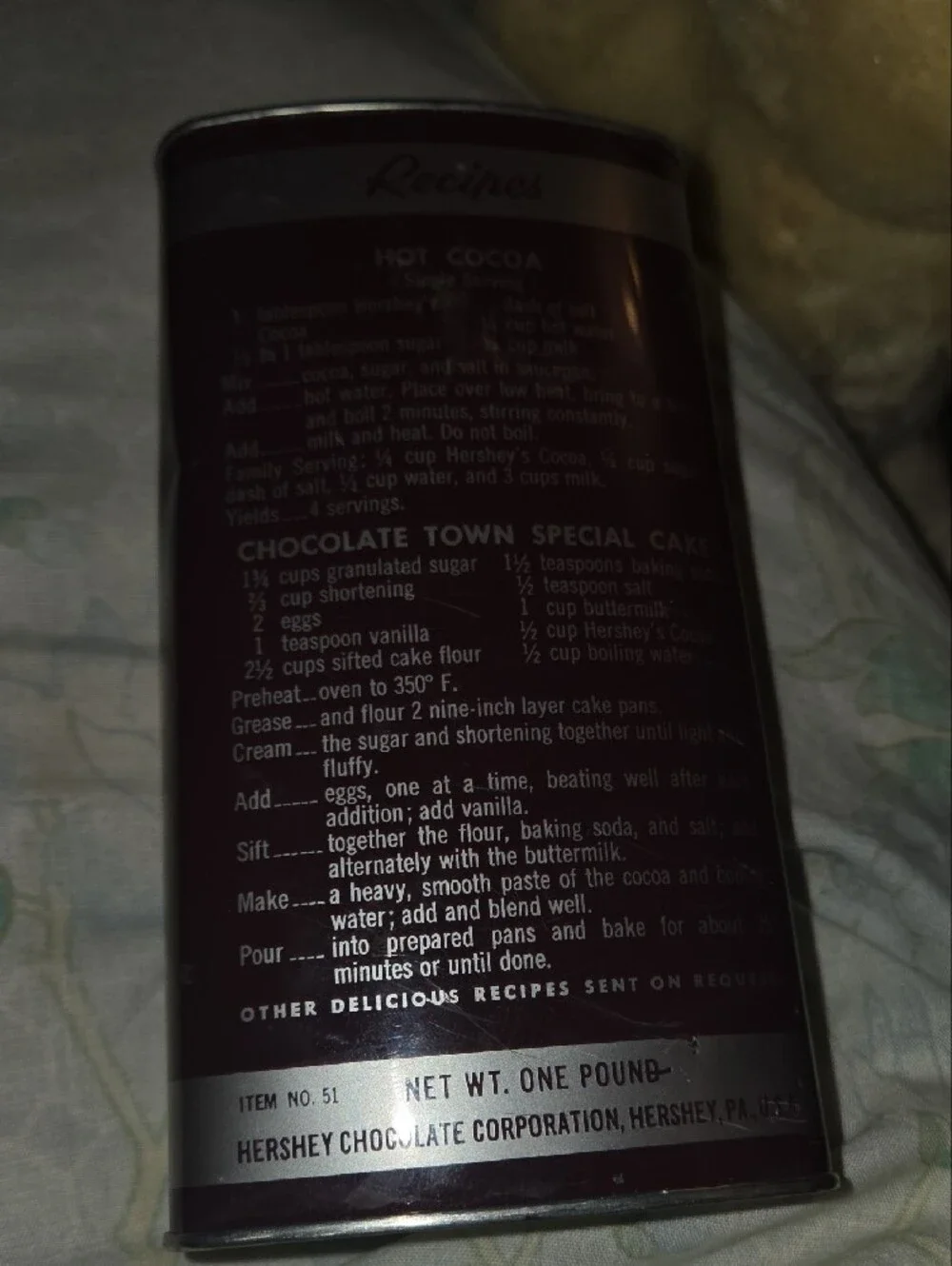 Hershey's Cocoa Powder Tin - Brown